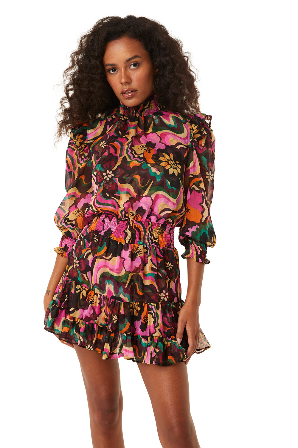 Gianna dress in floral groove – L'Essentiel par MF